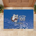 Bulldogs 100-year Anniversary Rubber Doormat Simple Aboriginal Motif - Aussie Hoodie