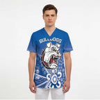 Bulldogs 100-year Anniversary Scrub Top Simple Aboriginal Motif - Aussie Hoodie