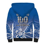 Bulldogs 100-year Anniversary Sherpa Hoodie Simple Aboriginal Motif - Aussie Hoodie