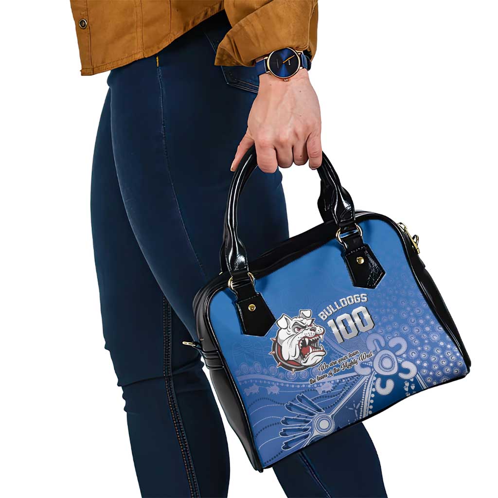 Bulldogs 100-year Anniversary Shoulder Handbag Simple Aboriginal Motif - Aussie Hoodie