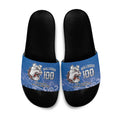 Bulldogs 100-year Anniversary Slide Sandals Simple Aboriginal Motif - Aussie Hoodie
