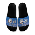 Bulldogs 100-year Anniversary Slide Sandals Simple Aboriginal Motif - Aussie Hoodie