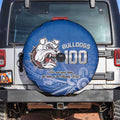 Bulldogs 100-year Anniversary Spare Tire Cover Simple Aboriginal Motif - Aussie Hoodie