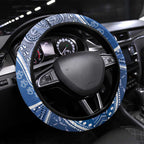 Bulldogs 100-year Anniversary Steering Wheel Cover Simple Aboriginal Motif - Aussie Hoodie