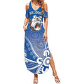 Bulldogs 100-year Anniversary Summer Maxi Dress Simple Aboriginal Motif - Aussie Hoodie