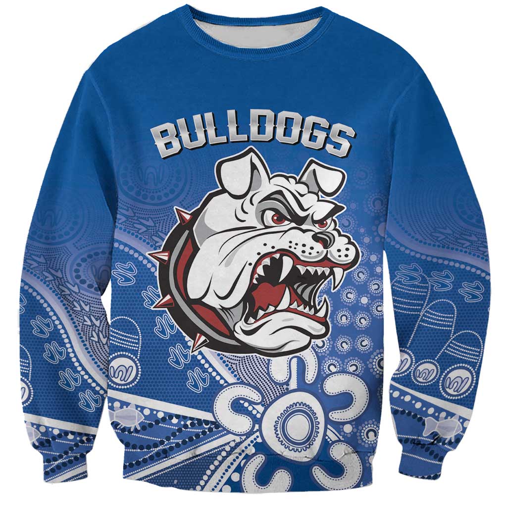 Bulldogs 100-year Anniversary Sweatshirt Simple Aboriginal Motif - Aussie Hoodie