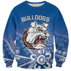 Bulldogs 100-year Anniversary Sweatshirt Simple Aboriginal Motif - Aussie Hoodie