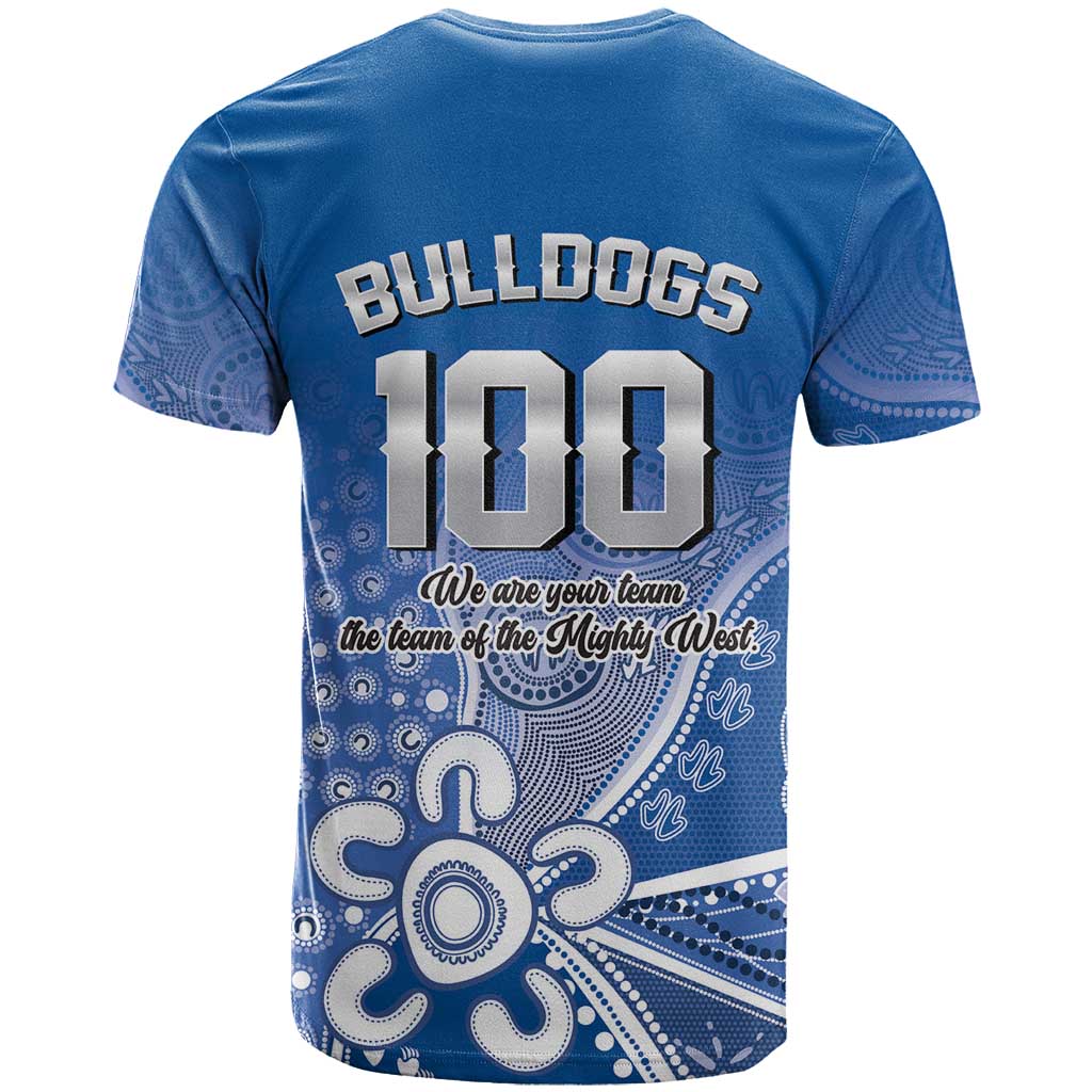 Bulldogs 100-year Anniversary T Shirt Simple Aboriginal Motif - Aussie Hoodie