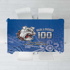 Bulldogs 100-year Anniversary Tablecloth Simple Aboriginal Motif - Aussie Hoodie