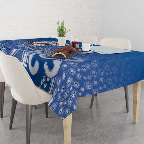 Bulldogs 100-year Anniversary Tablecloth Simple Aboriginal Motif - Aussie Hoodie