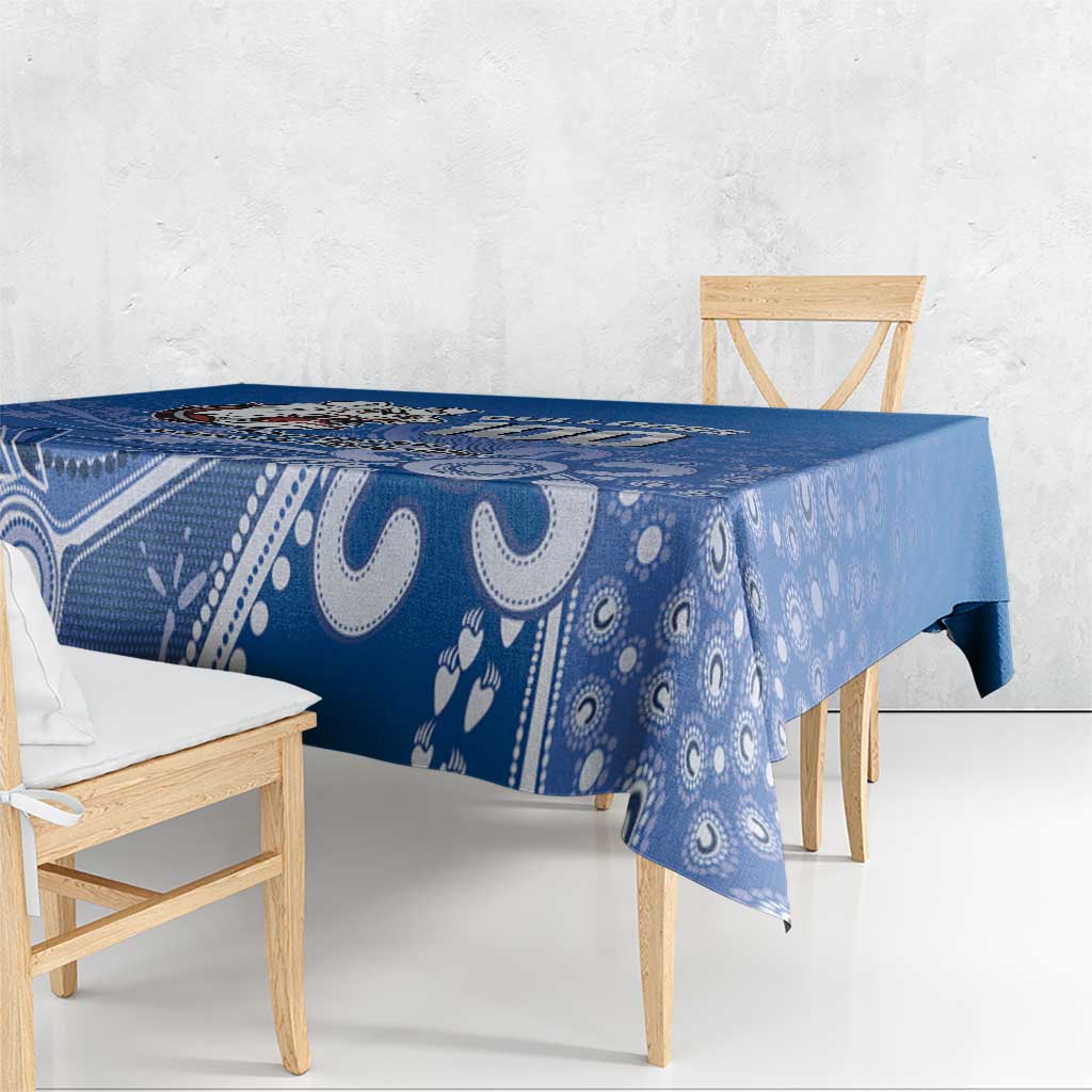 Bulldogs 100-year Anniversary Tablecloth Simple Aboriginal Motif - Aussie Hoodie