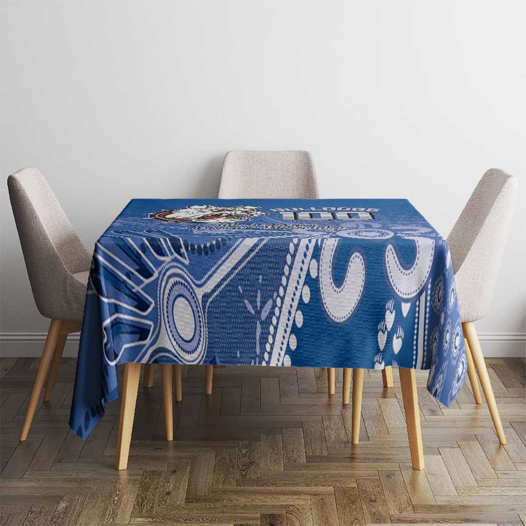 Bulldogs 100-year Anniversary Tablecloth Simple Aboriginal Motif - Aussie Hoodie