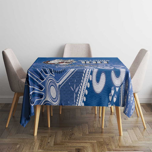 Bulldogs 100-year Anniversary Tablecloth Simple Aboriginal Motif - Aussie Hoodie