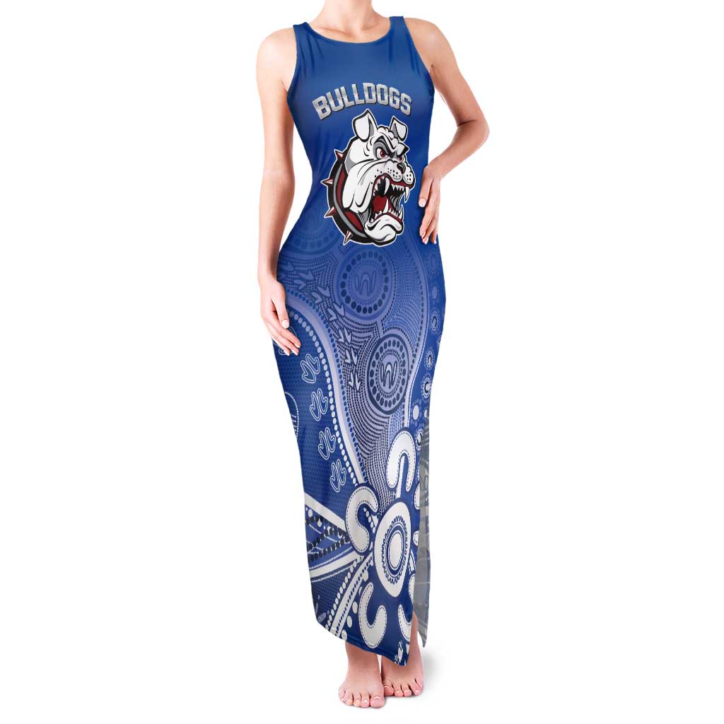 Bulldogs 100-year Anniversary Tank Maxi Dress Simple Aboriginal Motif - Aussie Hoodie