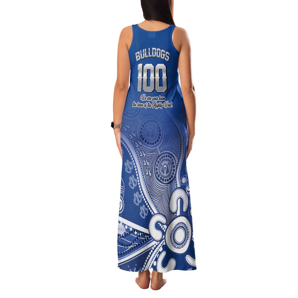 Bulldogs 100-year Anniversary Tank Maxi Dress Simple Aboriginal Motif - Aussie Hoodie