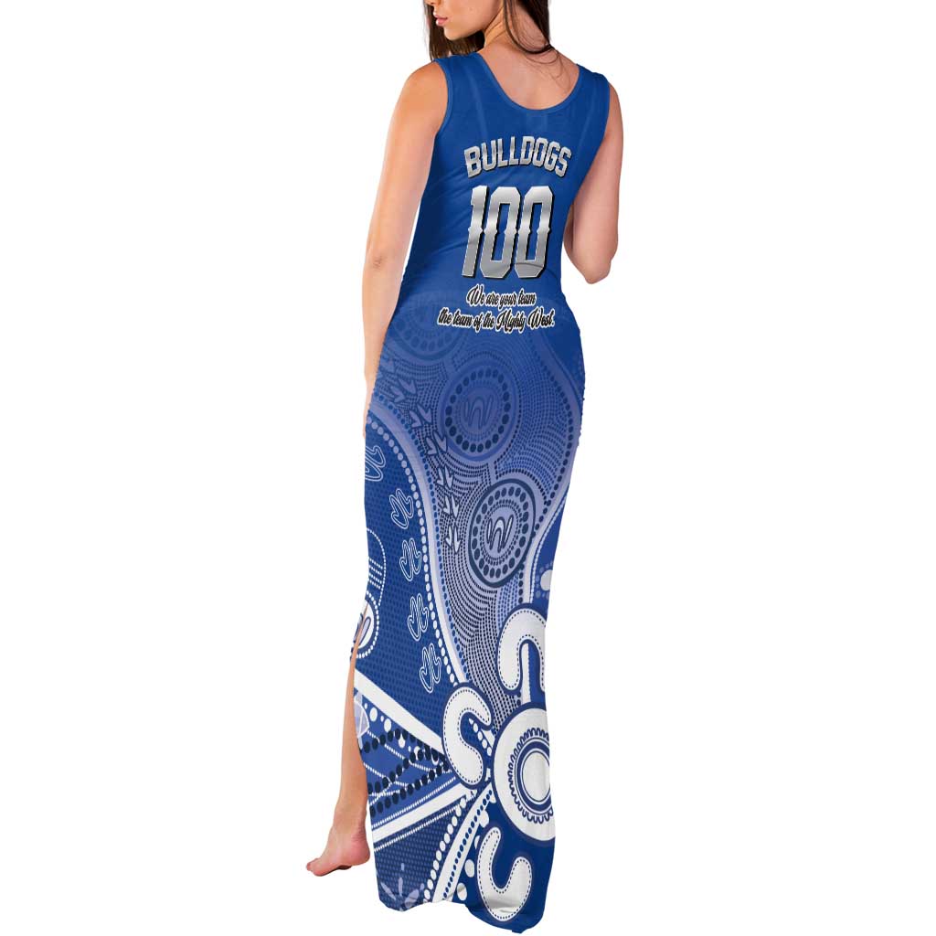 Bulldogs 100-year Anniversary Tank Maxi Dress Simple Aboriginal Motif - Aussie Hoodie