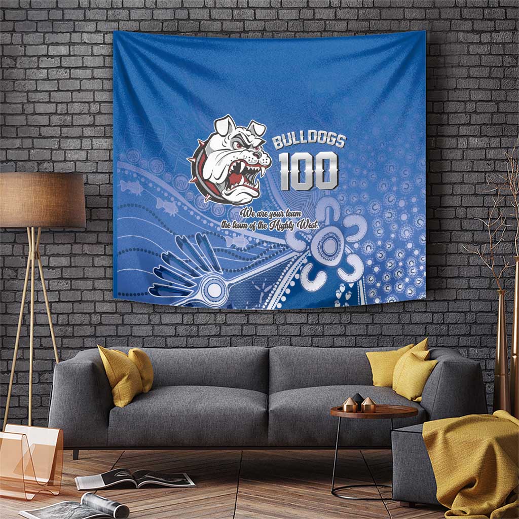 Bulldogs 100-year Anniversary Tapestry Simple Aboriginal Motif - Aussie Hoodie
