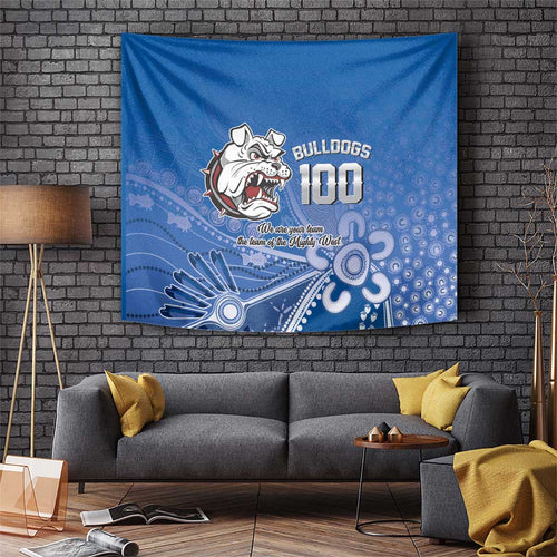Bulldogs 100-year Anniversary Tapestry Simple Aboriginal Motif - Aussie Hoodie