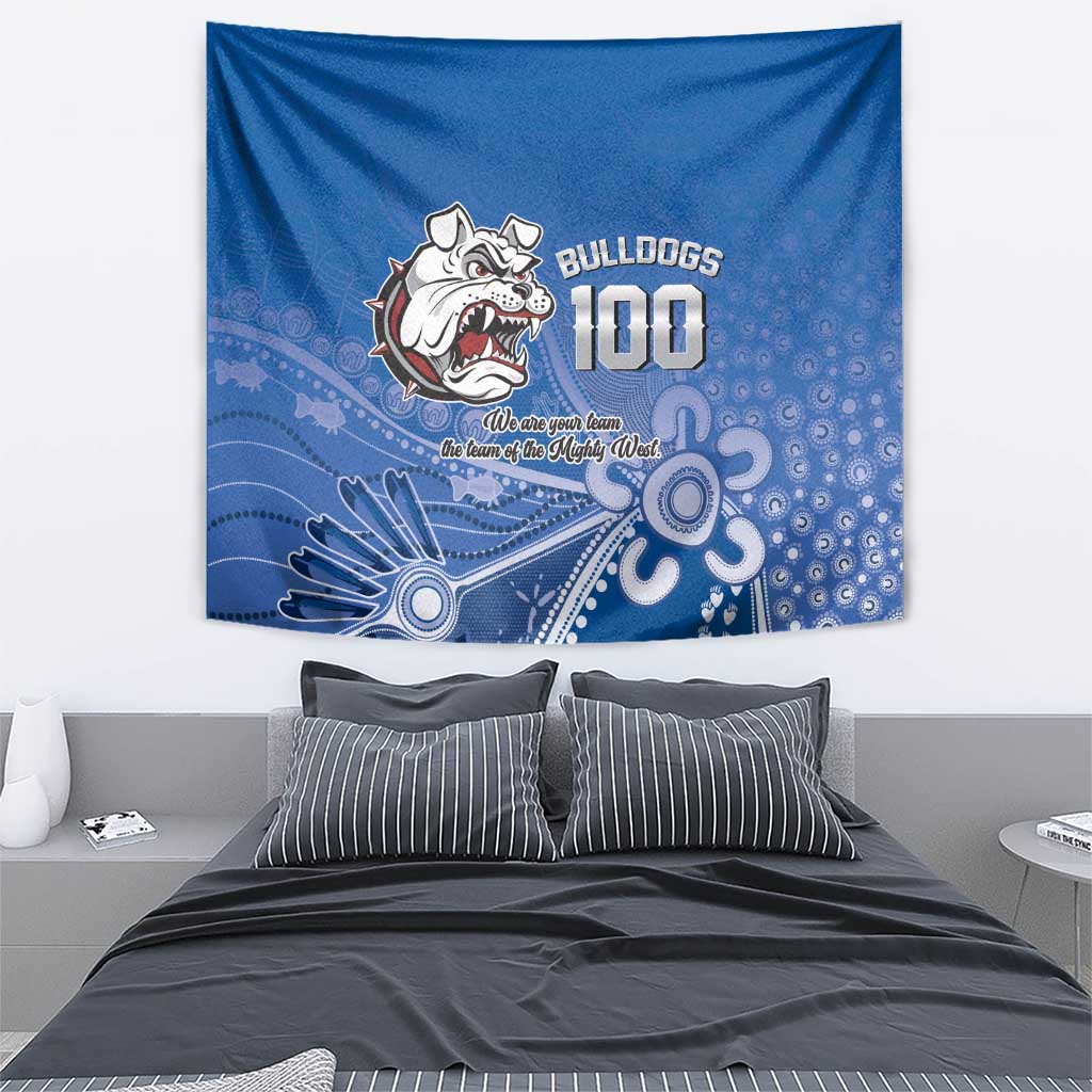 Bulldogs 100-year Anniversary Tapestry Simple Aboriginal Motif - Aussie Hoodie