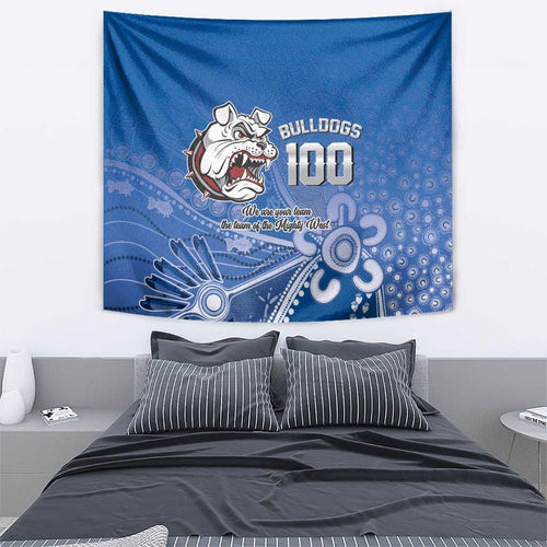 Bulldogs 100-year Anniversary Tapestry Simple Aboriginal Motif - Aussie Hoodie