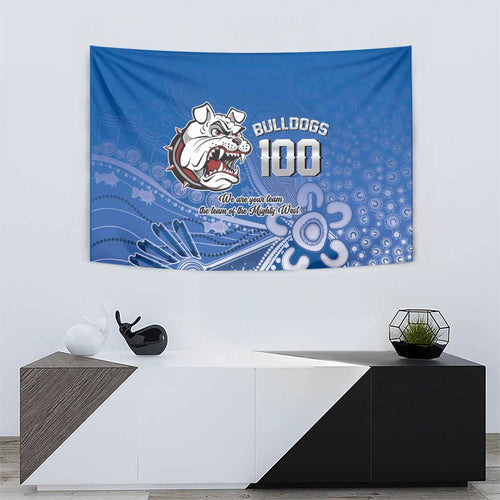 Bulldogs 100-year Anniversary Tapestry Simple Aboriginal Motif - Aussie Hoodie