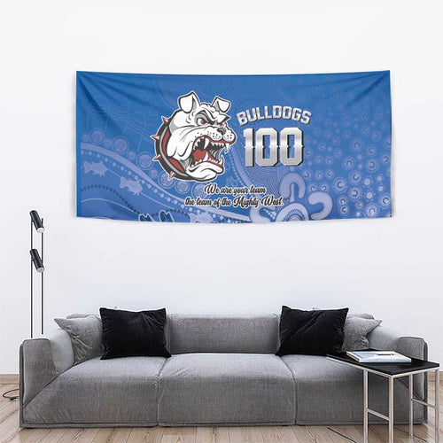 Bulldogs 100-year Anniversary Tapestry Simple Aboriginal Motif - Aussie Hoodie