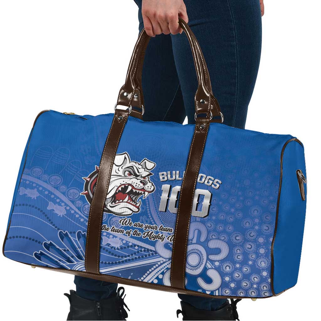 Bulldogs 100-year Anniversary Travel Bag Simple Aboriginal Motif - Aussie Hoodie
