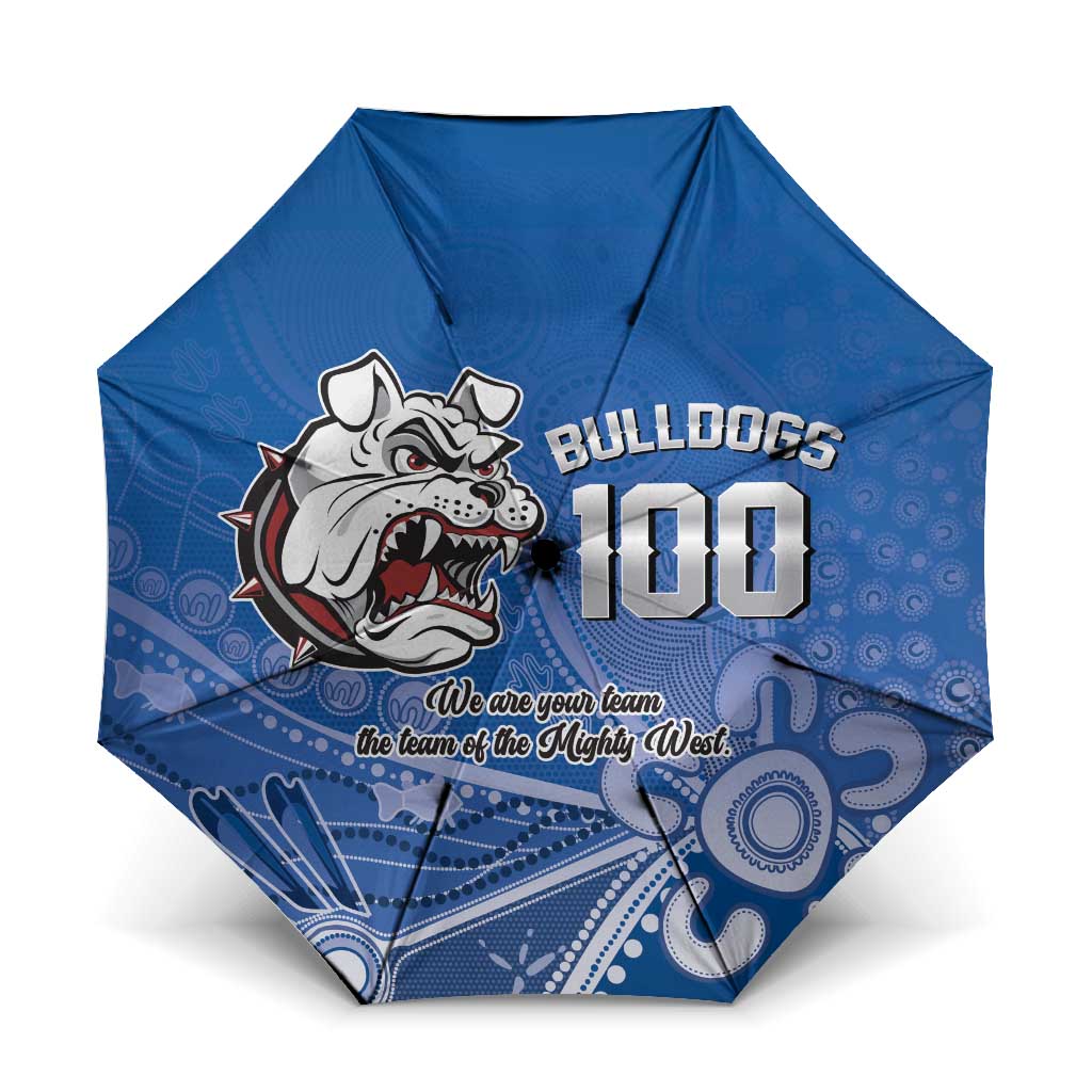 Bulldogs 100-year Anniversary Umbrella Simple Aboriginal Motif - Aussie Hoodie