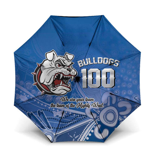 Bulldogs 100-year Anniversary Umbrella Simple Aboriginal Motif - Aussie Hoodie