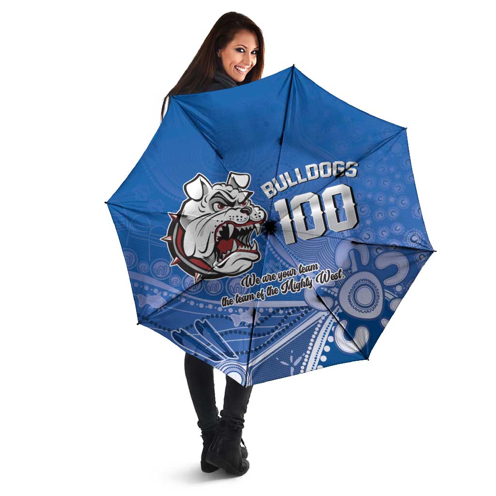 Bulldogs 100-year Anniversary Umbrella Simple Aboriginal Motif - Aussie Hoodie