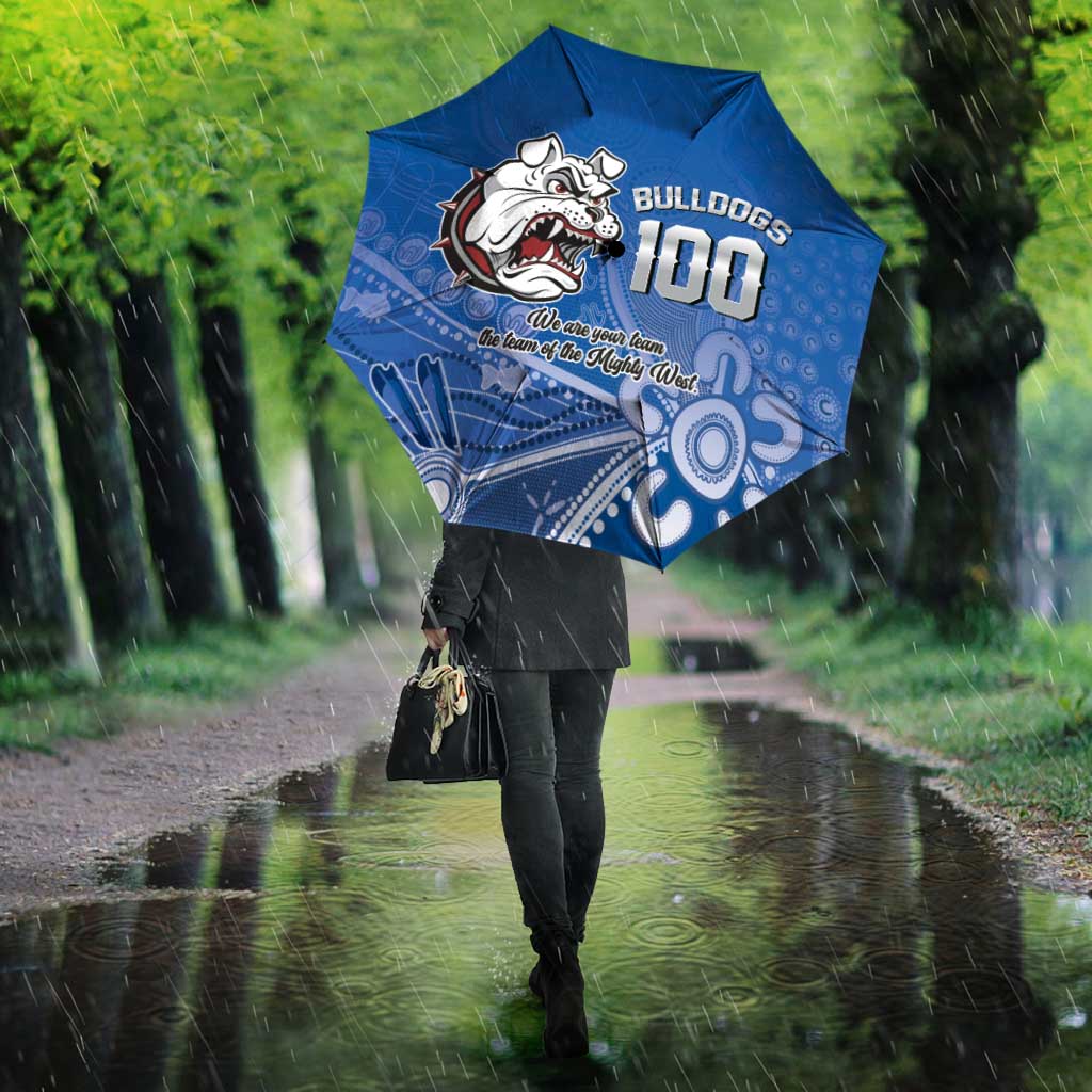 Bulldogs 100-year Anniversary Umbrella Simple Aboriginal Motif - Aussie Hoodie