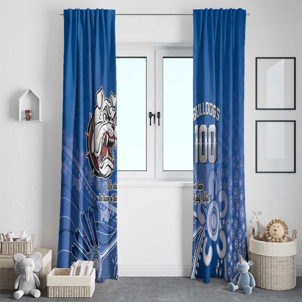 Bulldogs 100-year Anniversary Window Curtain Simple Aboriginal Motif - Aussie Hoodie