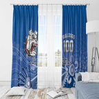 Bulldogs 100-year Anniversary Window Curtain Simple Aboriginal Motif - Aussie Hoodie