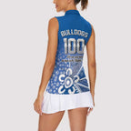 Bulldogs 100-year Anniversary Women Sleeveless Polo Shirt Simple Aboriginal Motif - Aussie Hoodie