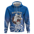 Bulldogs 100-year Anniversary Zip Hoodie Simple Aboriginal Motif - Aussie Hoodie