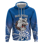 Bulldogs 100-year Anniversary Zip Hoodie Simple Aboriginal Motif - Aussie Hoodie