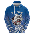Bulldogs 100-year Anniversary Zip Hoodie Simple Aboriginal Motif - Aussie Hoodie