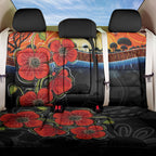 ANZAC Day Australia Poppy Flower Back Car Seat Cover Aboriginal Style