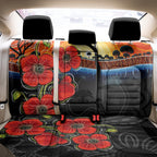 ANZAC Day Australia Poppy Flower Back Car Seat Cover Aboriginal Style