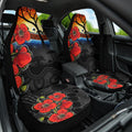 ANZAC Day Australia Poppy Flower Car Seat Cover Aboriginal Style