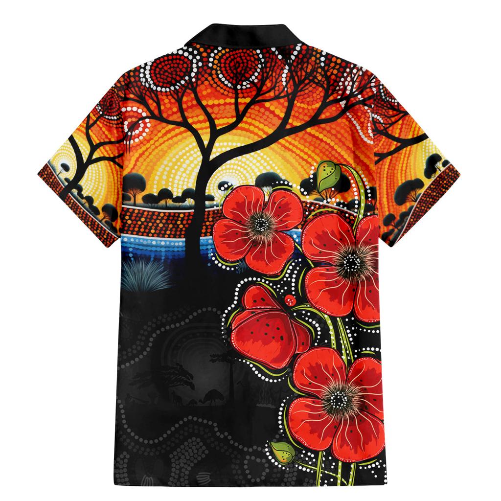 ANZAC Day Australia Poppy Flower Family Matching Mermaid Dress and Hawaiian Shirt Aboriginal Style