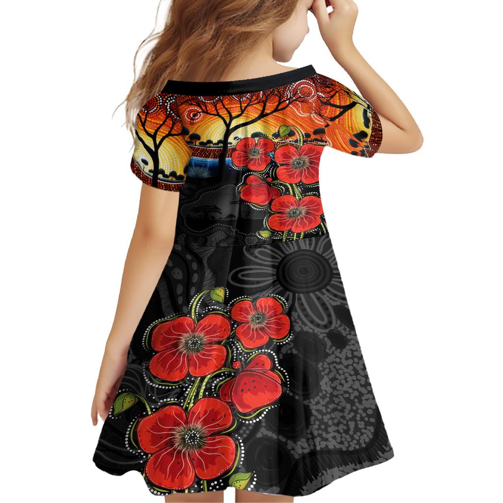 ANZAC Day Australia Poppy Flower Family Matching Summer Maxi Dress and Hawaiian Shirt Aboriginal Style