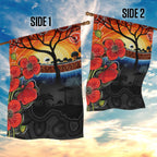 ANZAC Day Australia Poppy Flower Garden Flag Aboriginal Style