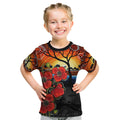 ANZAC Day Australia Poppy Flower Kid T Shirt Aboriginal Style