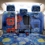 Remember Them ANZAC day Back Car Seat Cover Soldier In Starry Night Oil Paint Style
