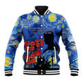 Remember Them ANZAC day Baseball Jacket Soldier In Starry Night Oil Paint Style