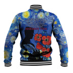 Remember Them ANZAC day Baseball Jacket Soldier In Starry Night Oil Paint Style