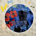 Remember Them ANZAC day Beach Blanket Soldier In Starry Night Oil Paint Style