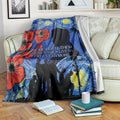 Remember Them ANZAC day Blanket Soldier In Starry Night Oil Paint Style