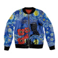 Remember Them ANZAC day Bomber Jacket Soldier In Starry Night Oil Paint Style